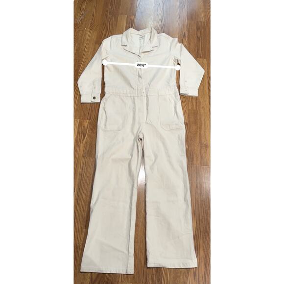 FAHERTY overland twill coverall jumpsuit in natural size XL - Picture 4 of 14